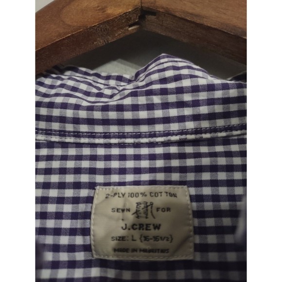 J.Crew Mens Large Long Sleeve Button Down Shirt Lot Of 2 Plaid And Striped - Picture 3 of 11